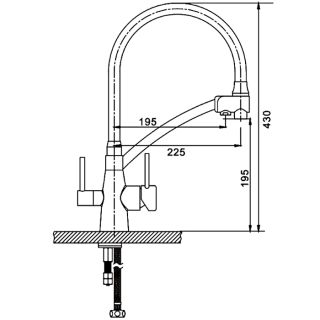 Смеситель для кухни Gappo G4398-16 с фильтром под питьевую воду чёрный